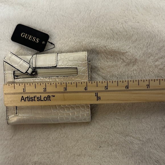 Guess Ivory Croc-Embossed Wallet - Picture 8 of 10
